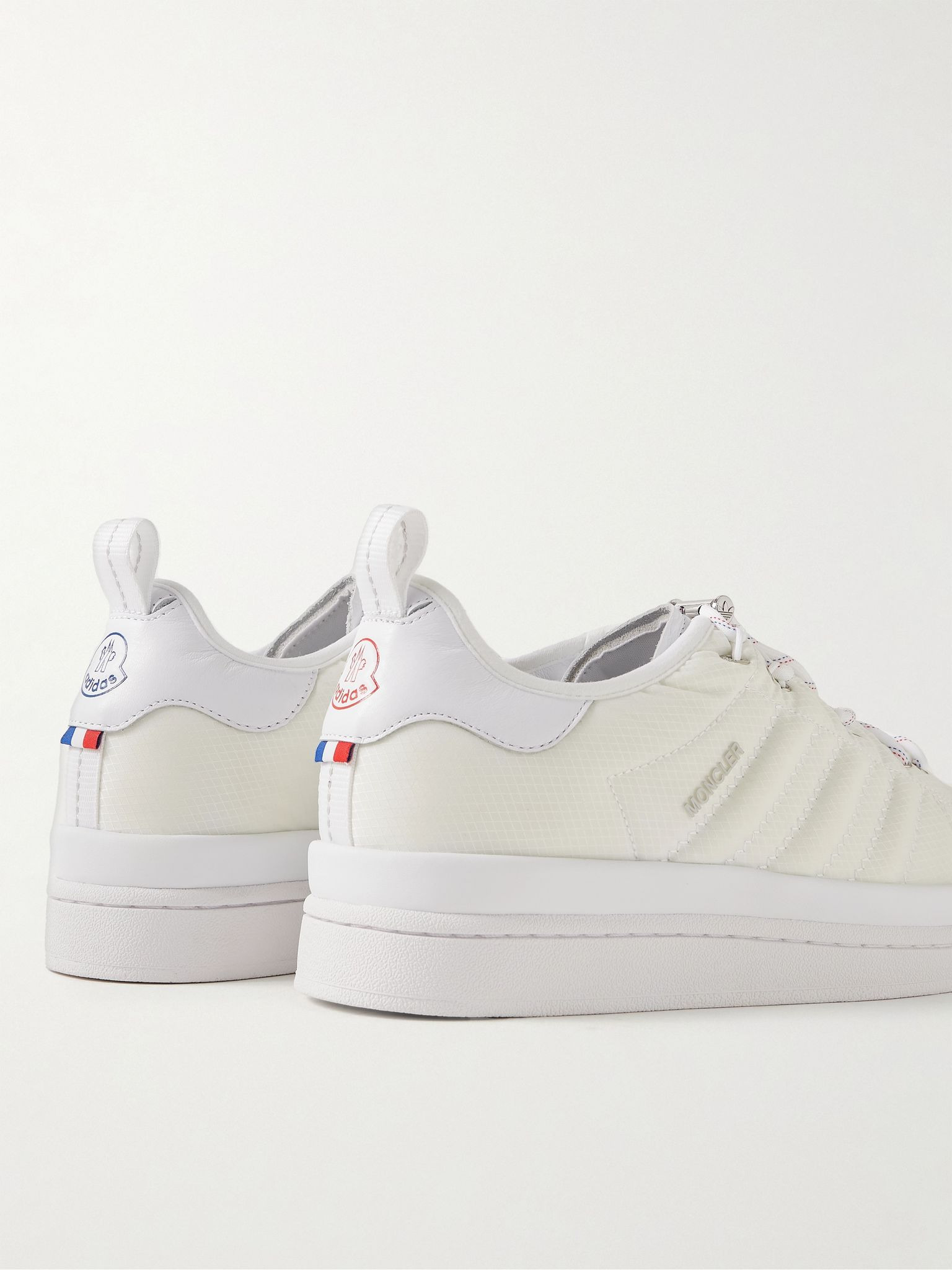 + adidas Originals Campus Leather-Trimmed Quilted GORE-TEX Sneakers White - 5