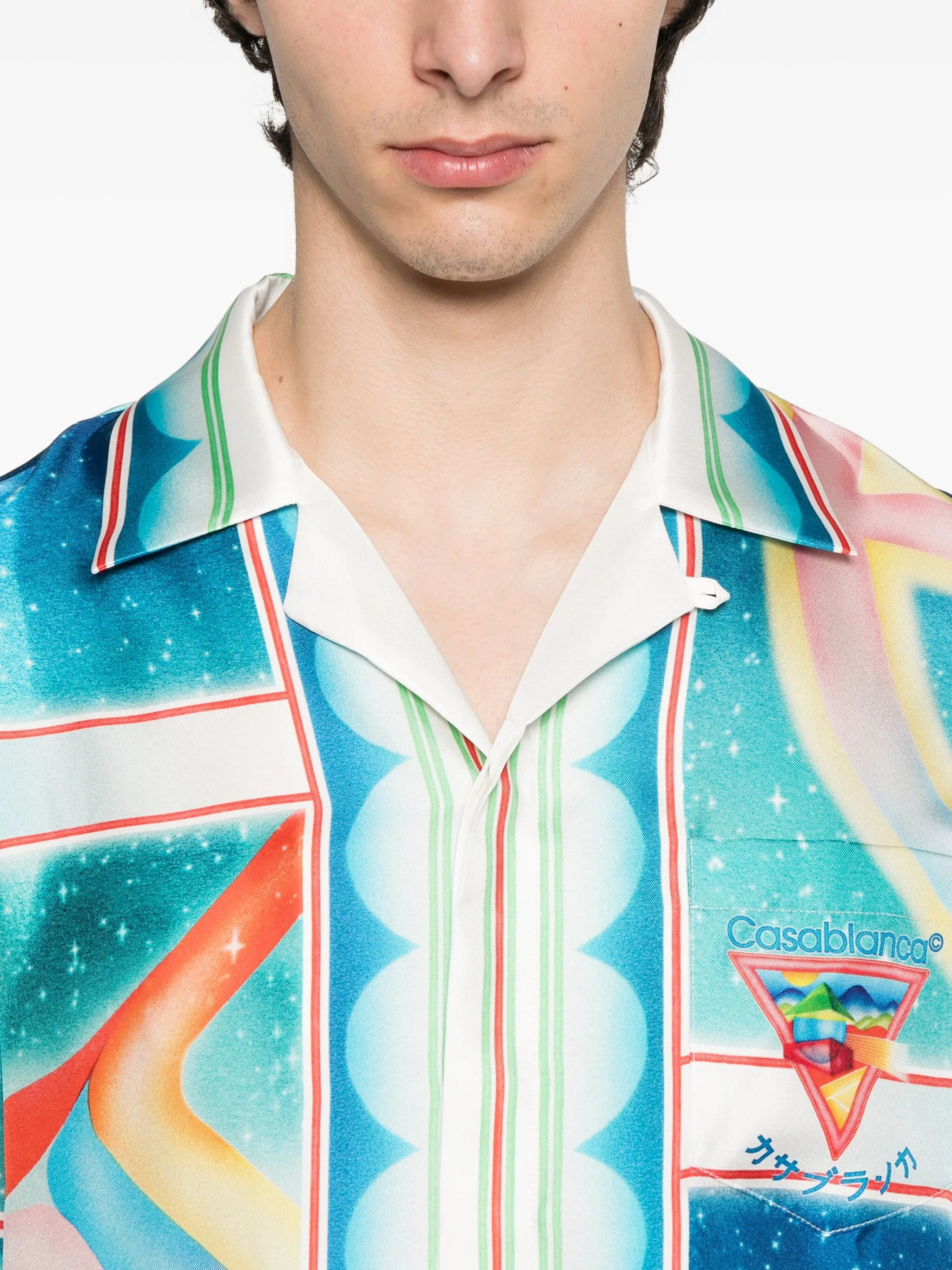 Casablanca Galaxy Court Geometric-print Silk Shirt - 2
