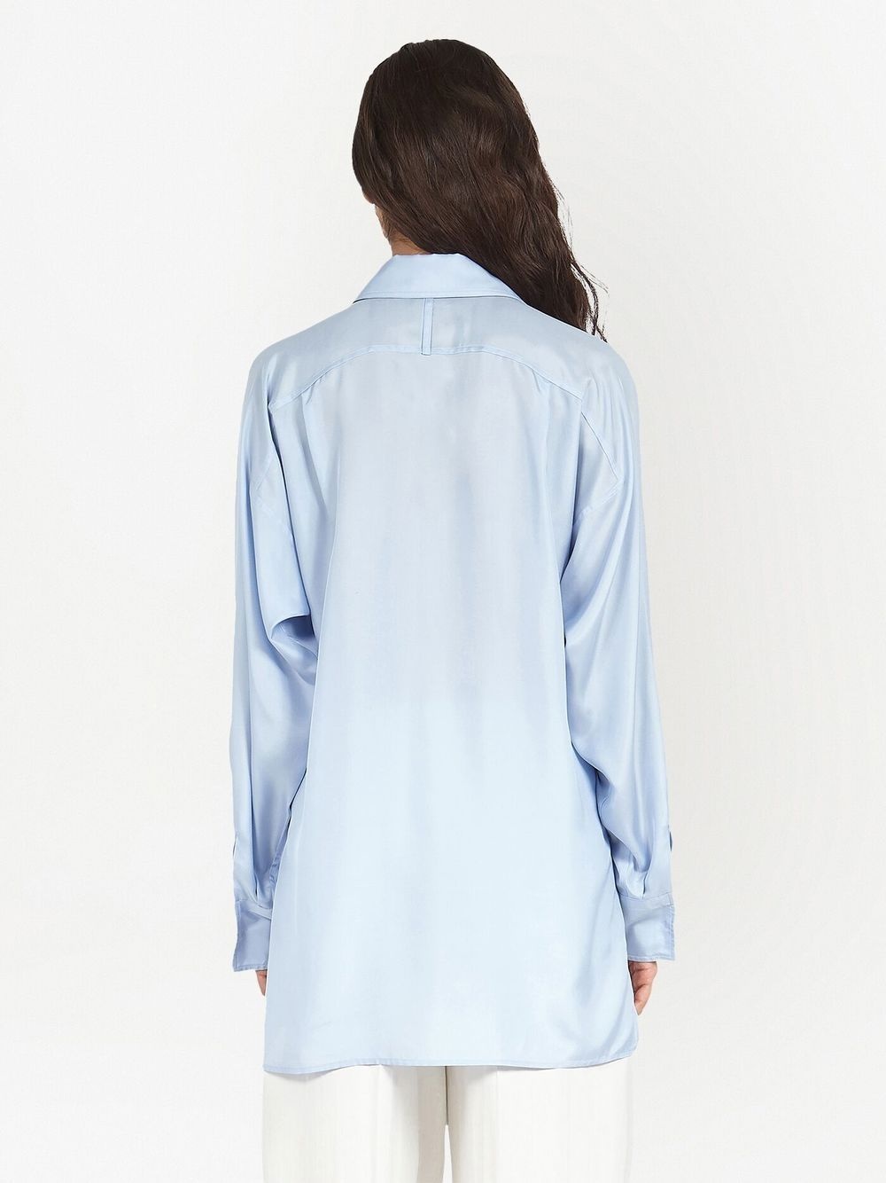 button-front satin shirt - 4