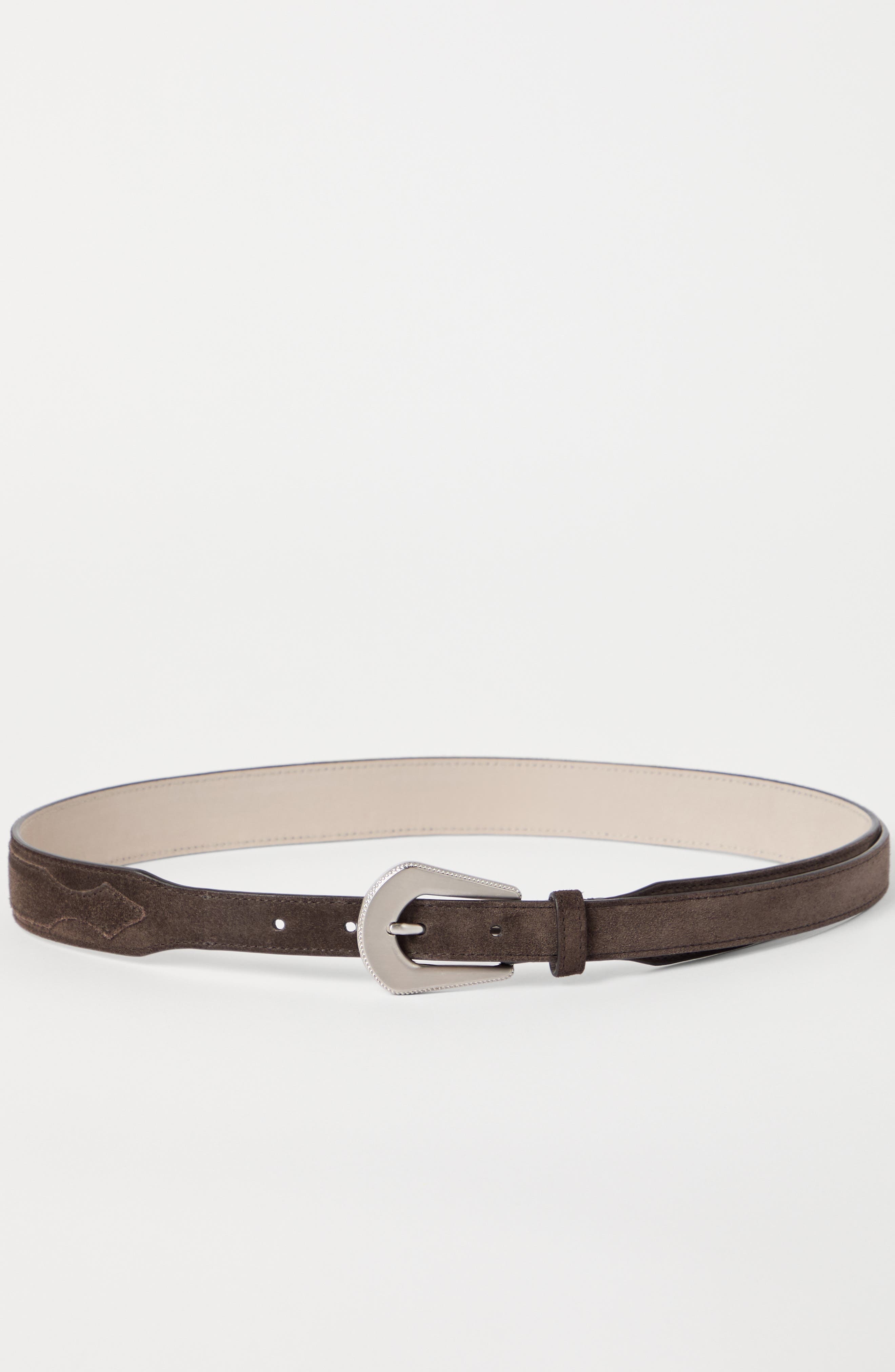 Brunello Cucinelli Suede belt in Rust Brown at Nordstrom - 2