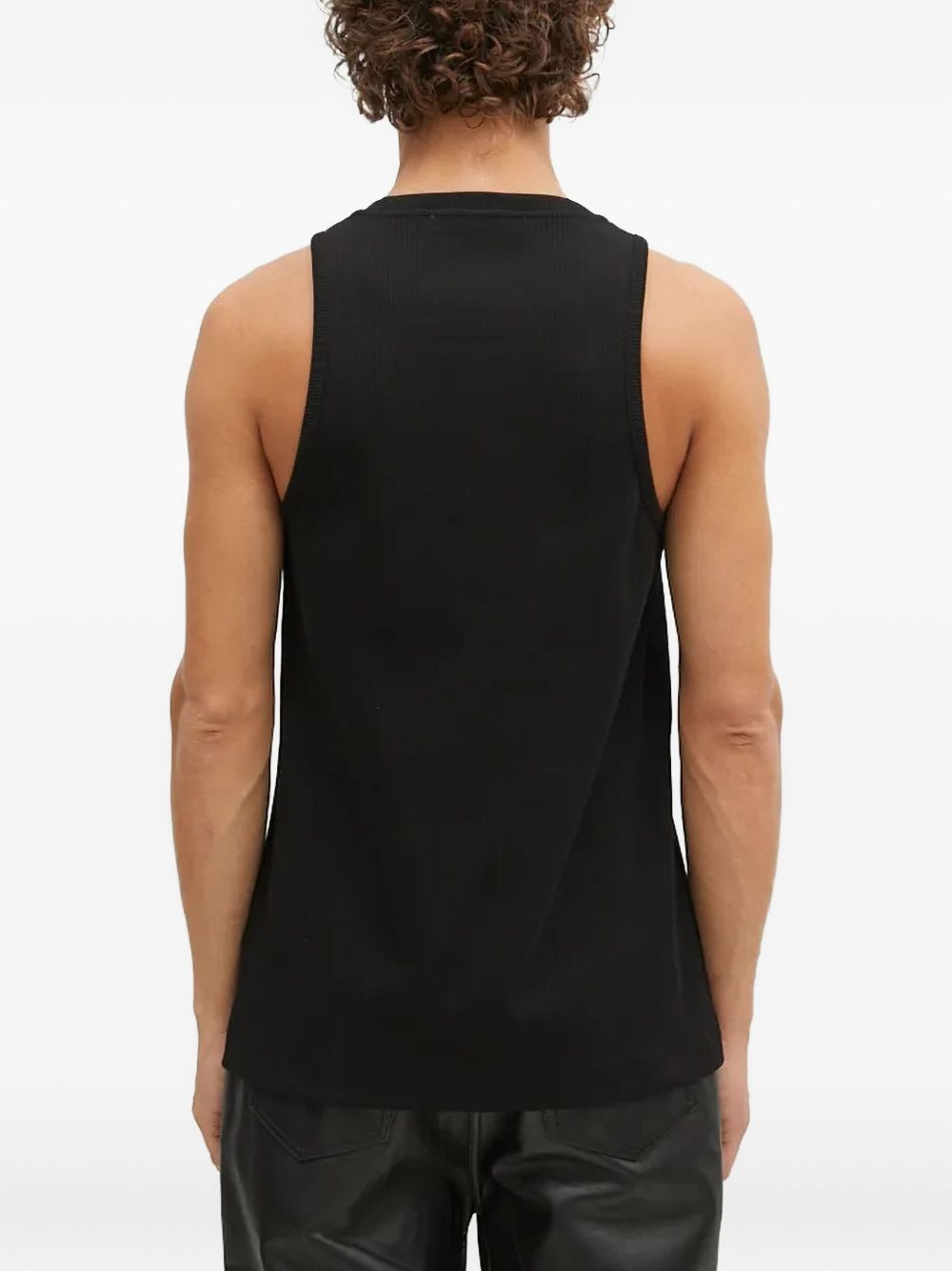 square-neck ribbed vest - 3