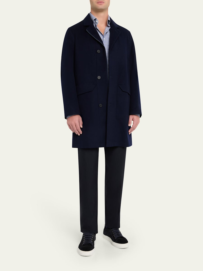 SEASE Men's Drone Wool and Cashmere Dust Coat outlook