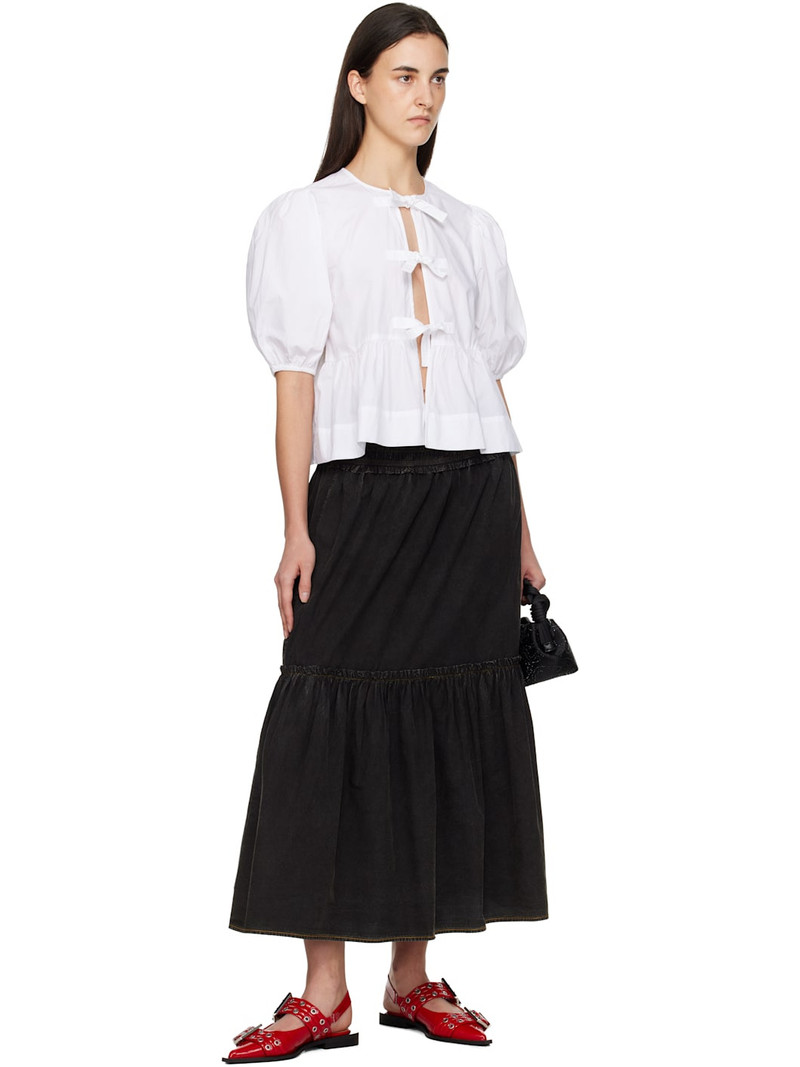 GANNI Red Feminine Buckle Ballerina Flats outlook