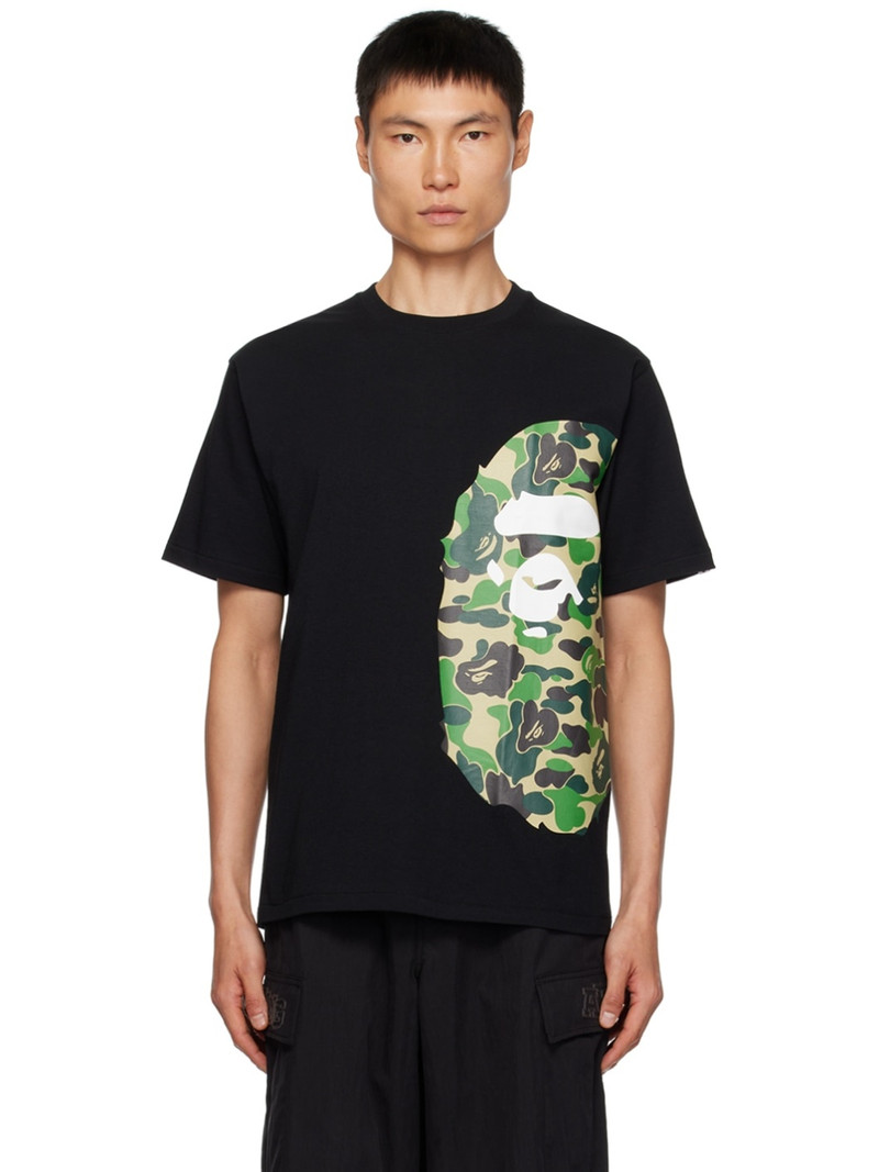 Black ABC Camo Side Big Ape Head T-Shirt - 1
