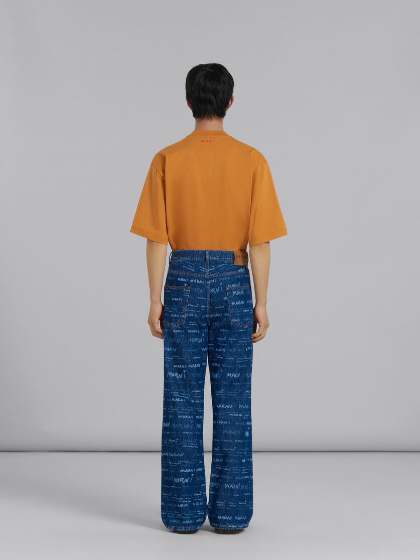 【国内送関税込】MARNI ☆ ディリーズプリントパンツ Marni DENIM STRAIGHT TROUSERS WITH MEGA MARNI PRINT | REVERSIBLE