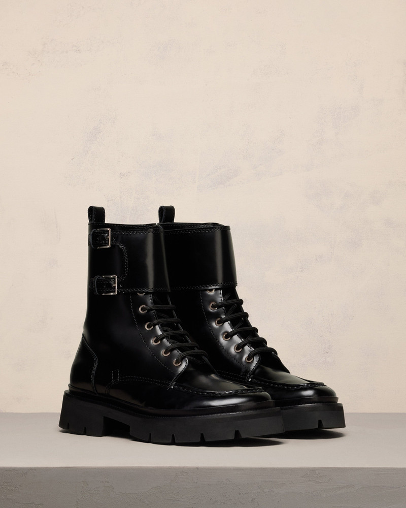 LACE-UP DOUBLE STRAPS BOOTS 3