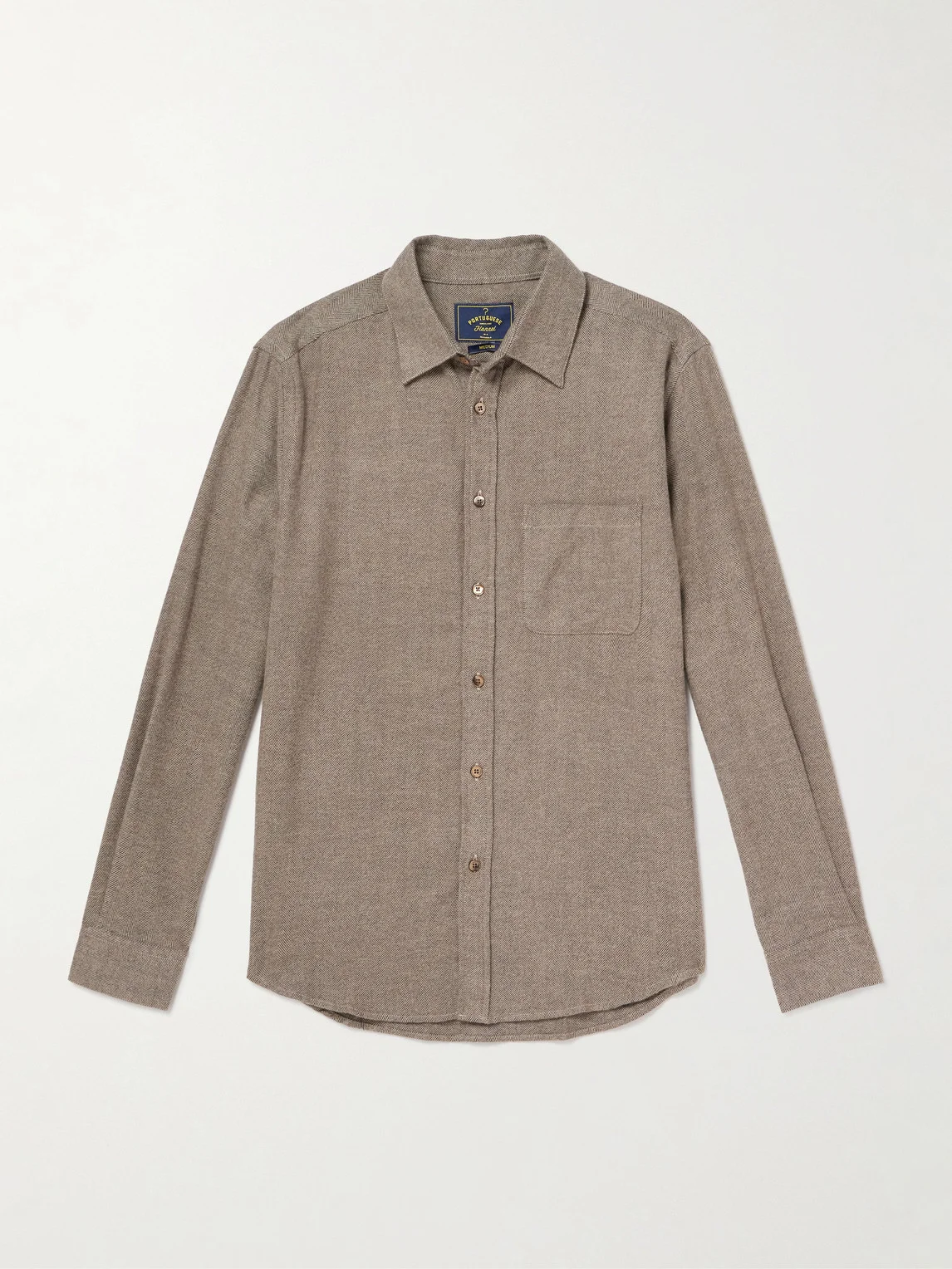 Espiga Herringbone Cotton Shirt - 1