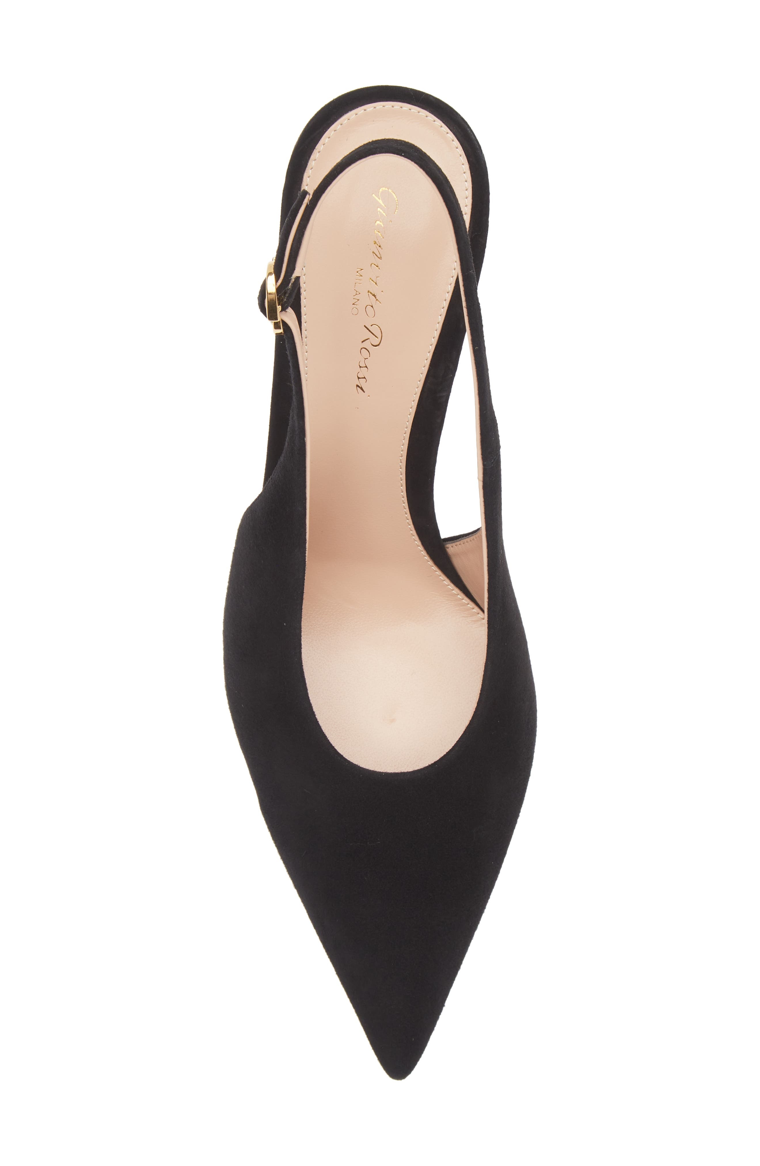 Gianvito Rossi Suede Slingback Pump in Black at Nordstrom - 5