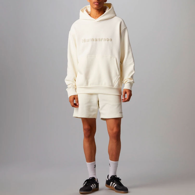 adidas x Pharrell Humanrace Logo Hoodie 'Beige' HG1815 - 3