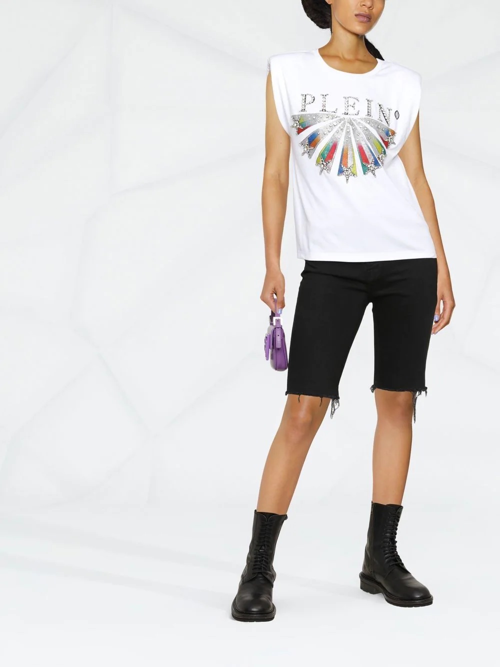 embellished logo-print T-shirt - 2