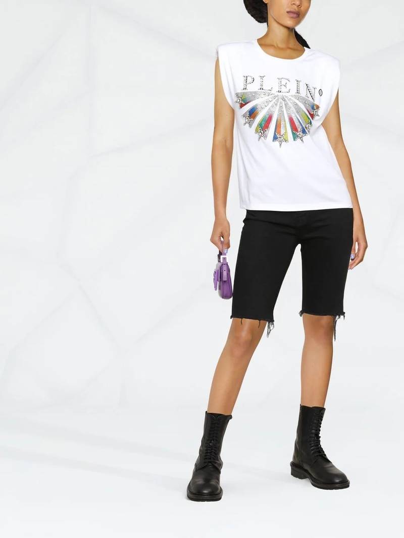 PHILIPP PLEIN embellished logo-print T-shirt outlook