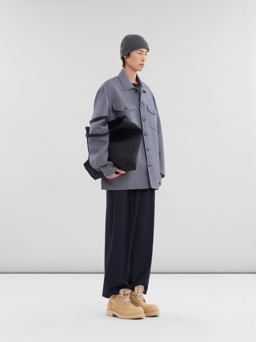 Marni BLACK ORGANIC COTTON T-SHIRT WITH MARNI PATCH | REVERSIBLE