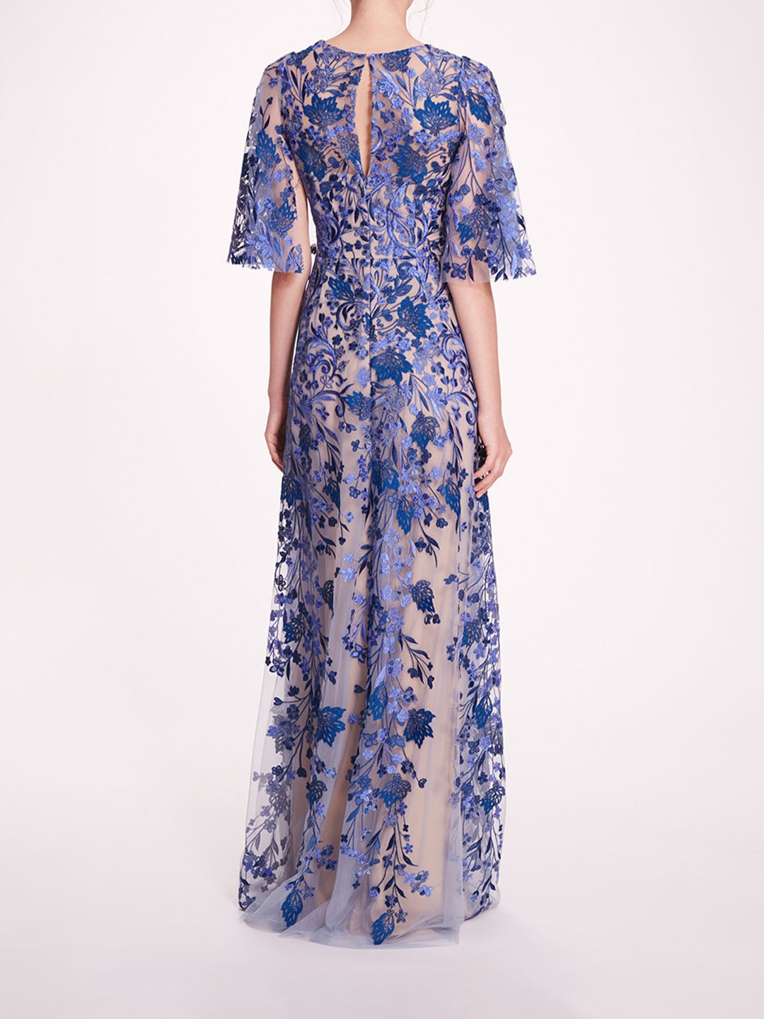 V-NECKLINE TULLE GOWN - 2