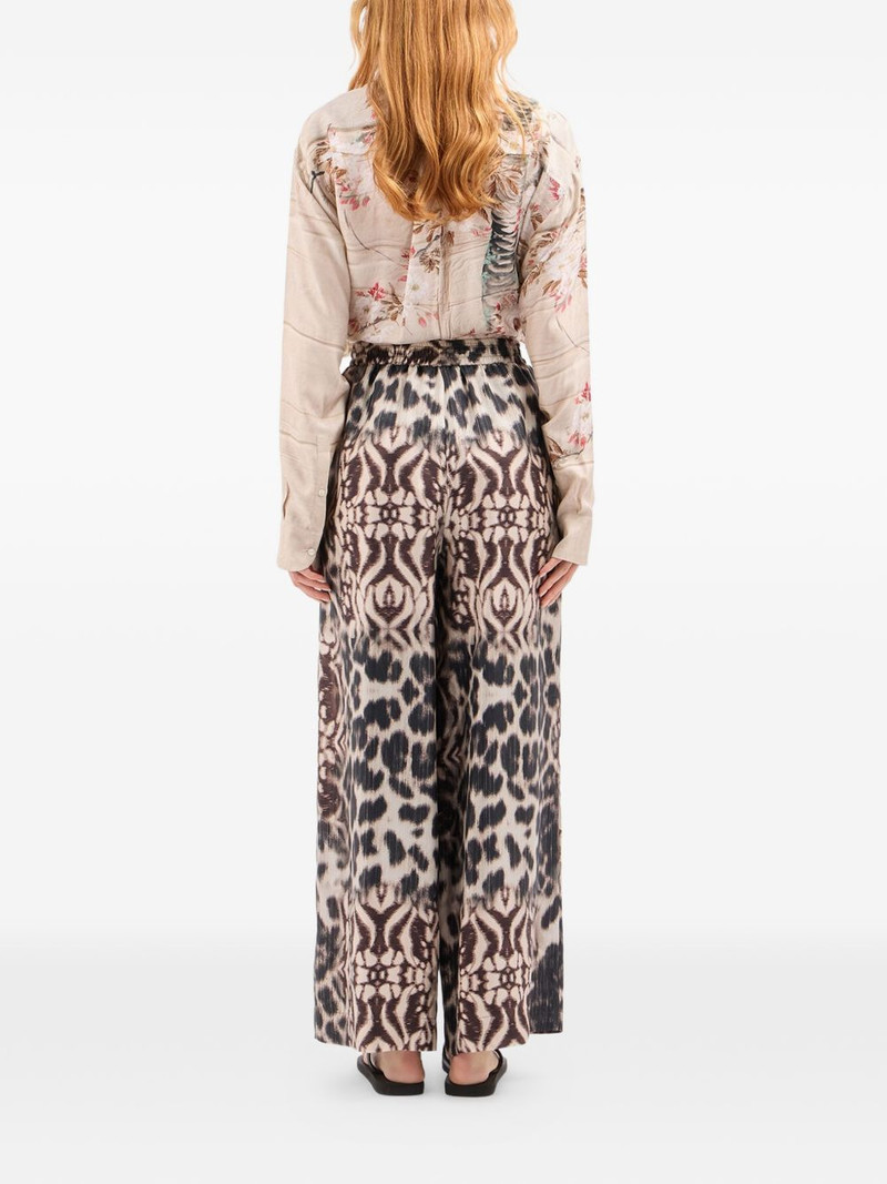 Aloe leopard-print palazzo trousers 4