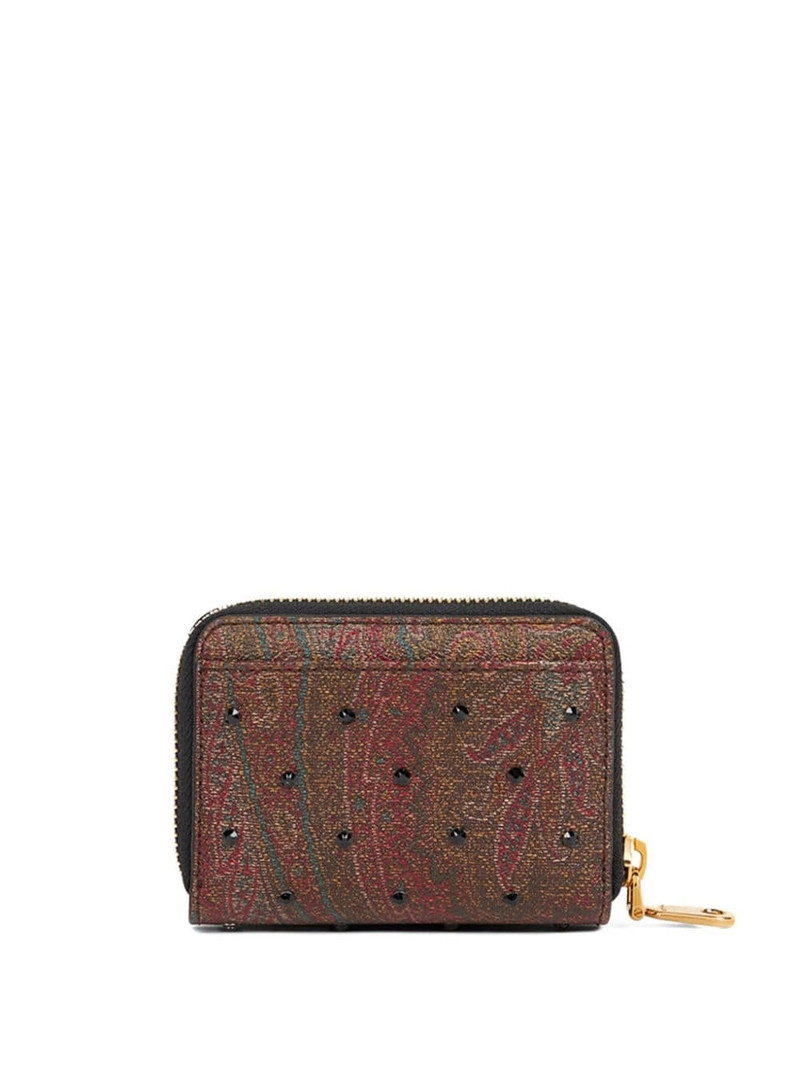 Etro rhinestone paisley wallet outlook