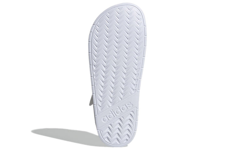 (WMNS) adidas Adilette Sandal 'White Champagne Metallic' H03266 - 6