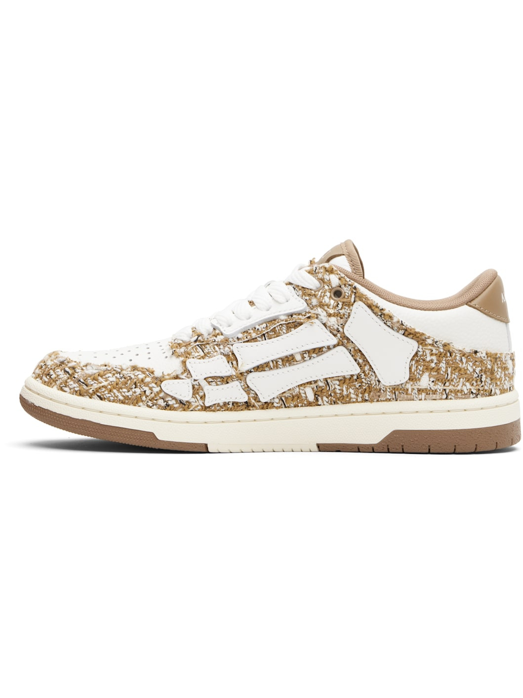 Beige Bouclé Skel Top Low Sneakers - 3