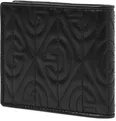 Rhombus Quilted Leather Billfold Wallet - 7