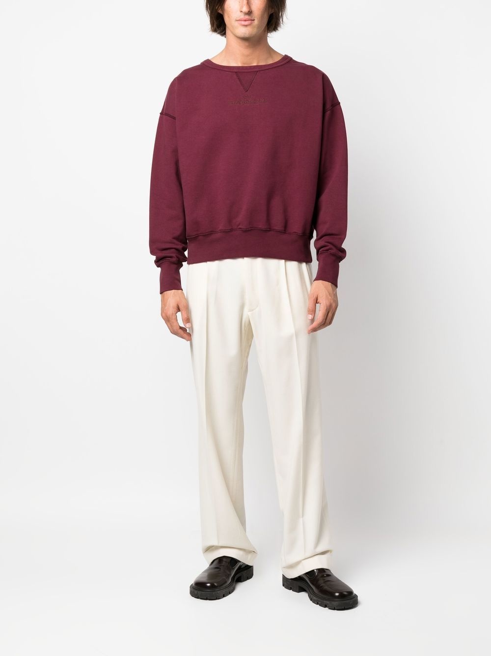 embroidered-logo detail sweatshirt - 2