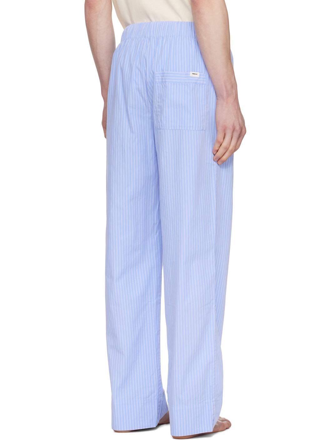 Blue Poplin Pyjama Pants - 3