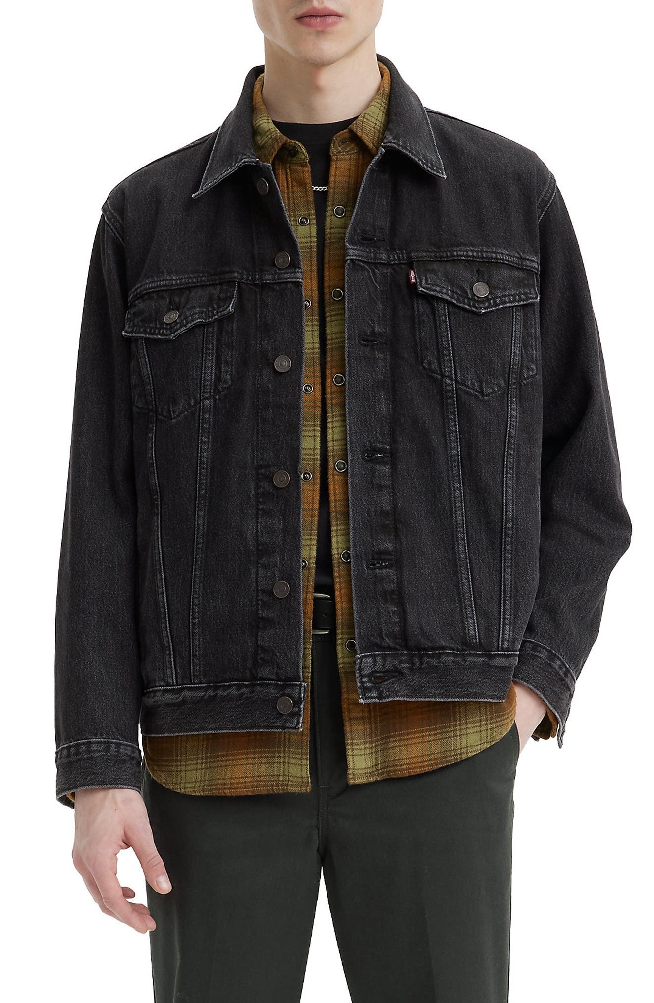 Relaxed Fit Denim Trucker Jacket - 1