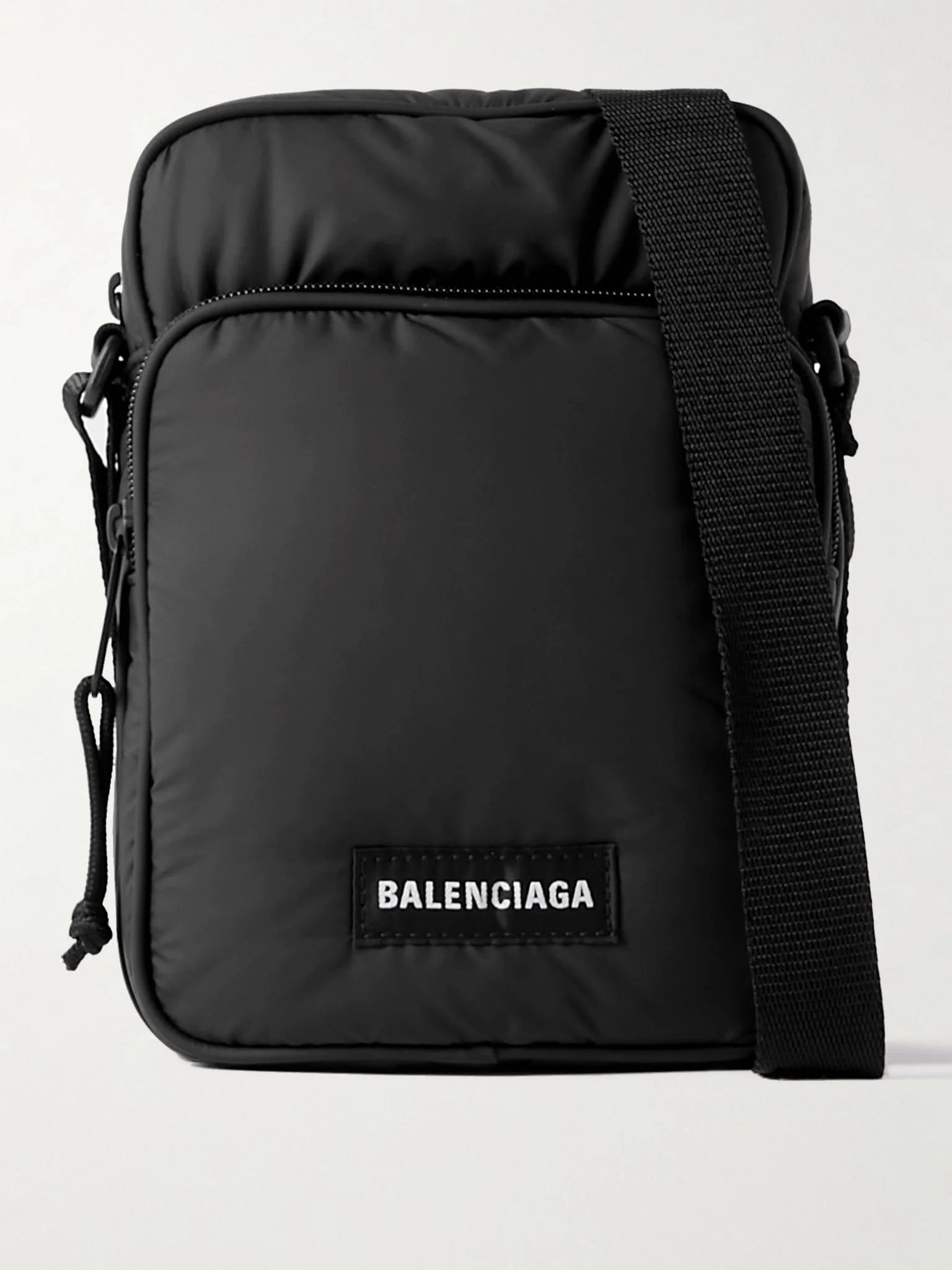 Explorer Logo-Appliquéd Padded Nylon Messenger Bag Black - 1