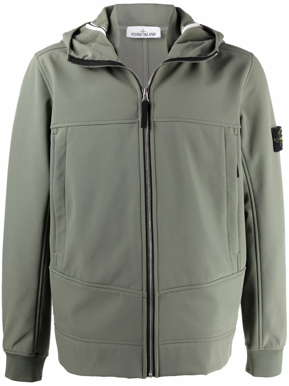 compass badge hooded jacket - 1