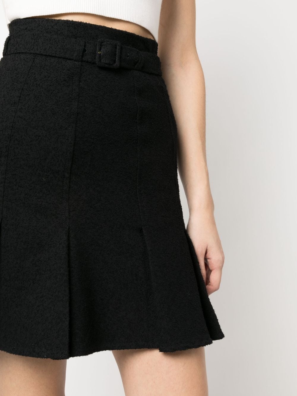belted A-line skirt - 5