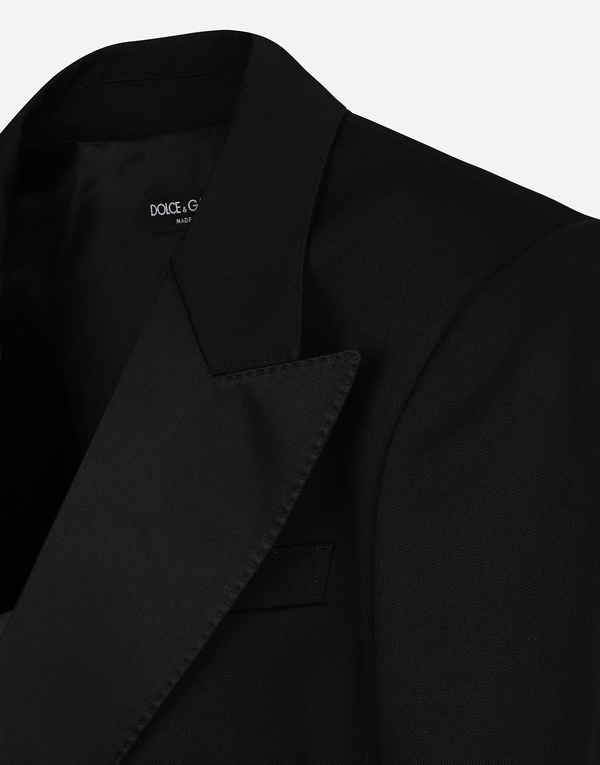 ジャケット Dolce & Gabbana Spencer Wool Gabardine Tuxedo Single-breasted wool gabardine Spencer tuxedo jacket in