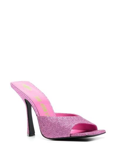 THE ATTICO glittered high-heeled mules outlook