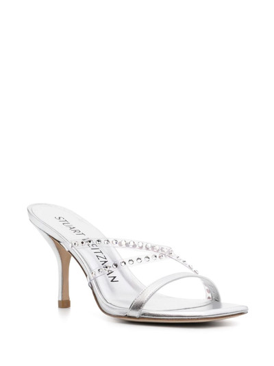 Stuart Weitzman Strapeze 85mm crystal-embellished sandals outlook