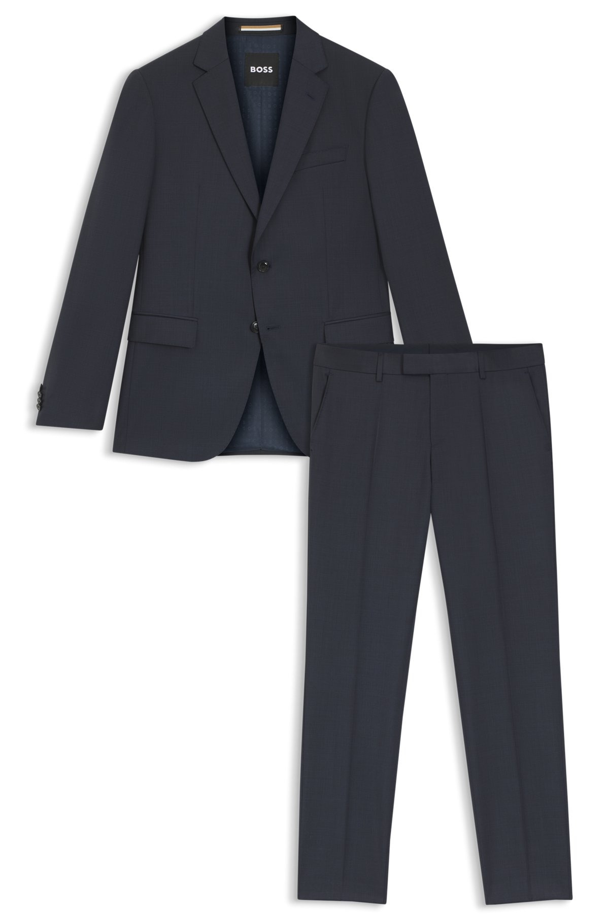 TWO-PIECE SLIM-FIT SUIT IN MICRO-PATTERNED WOOL - 8
