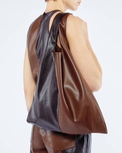 Nanushka JO - Upcycled patchwork bag - Aubergine/Rootbeer outlook