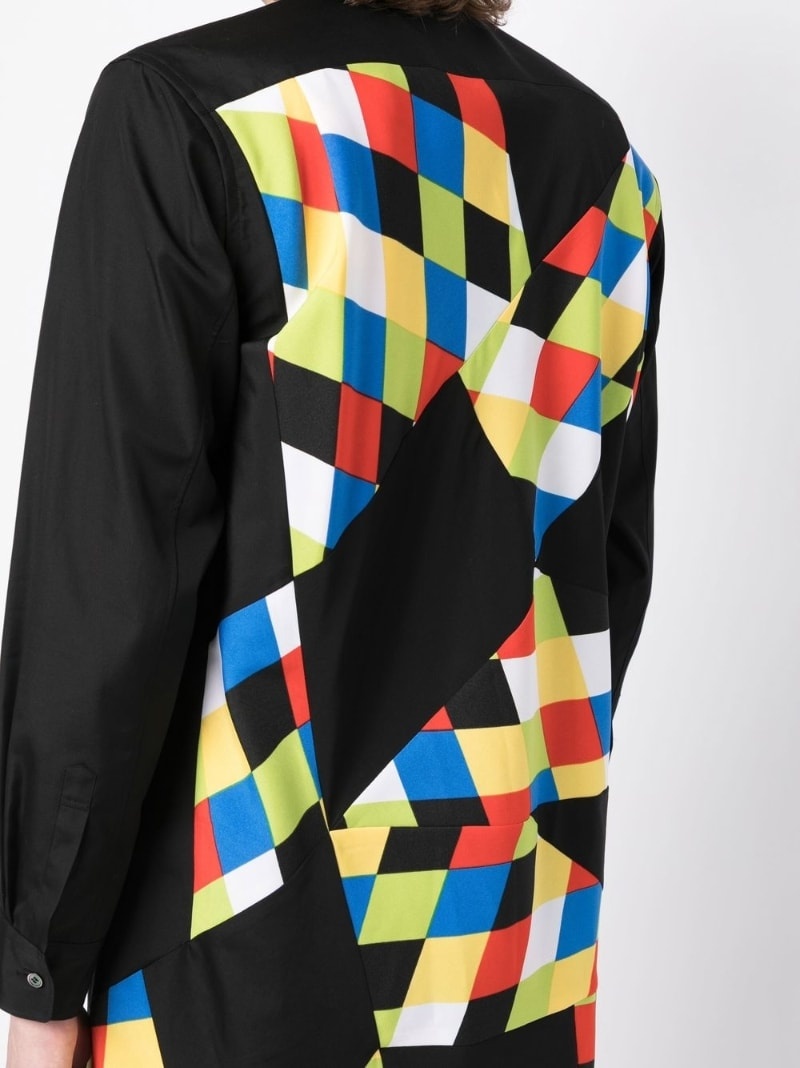 geometric-pattern printed shirt - 5