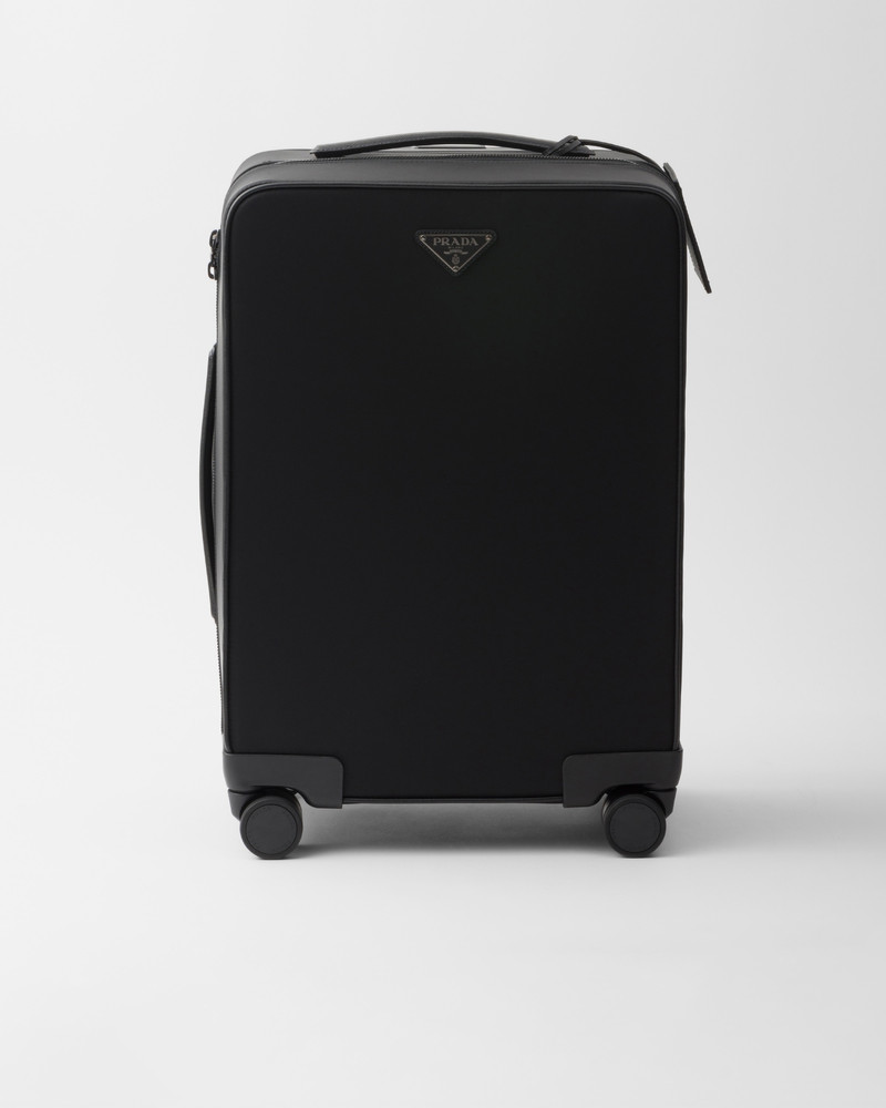 Re-Nylon and Saffiano leather trolley 1