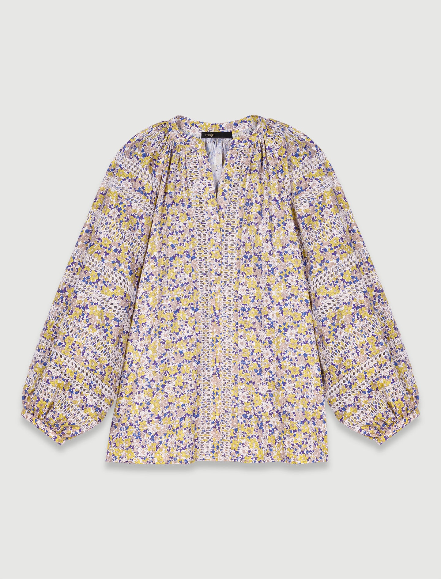 Patterned embroidered blouse - 1