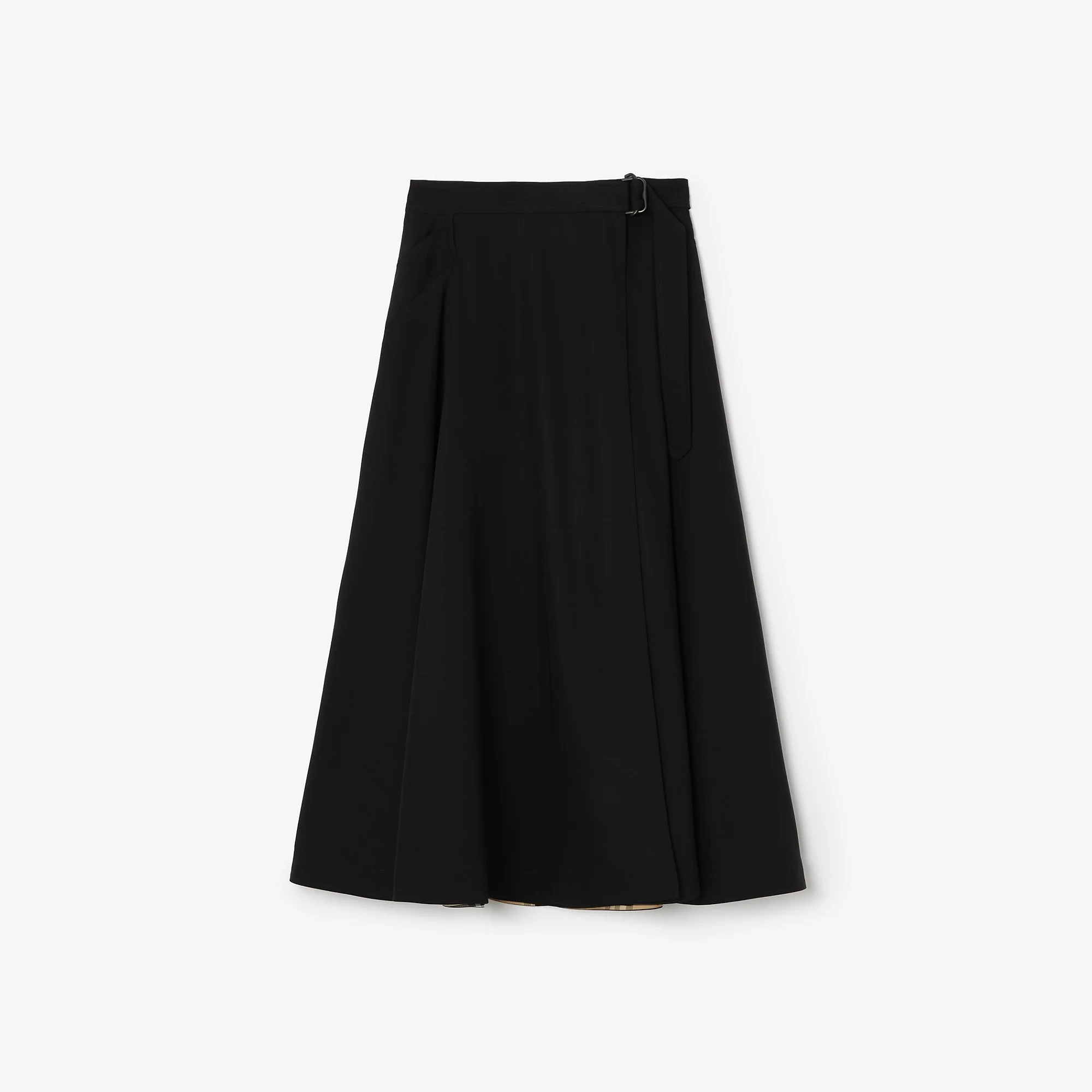 Wool Twill Midi Skirt - 1