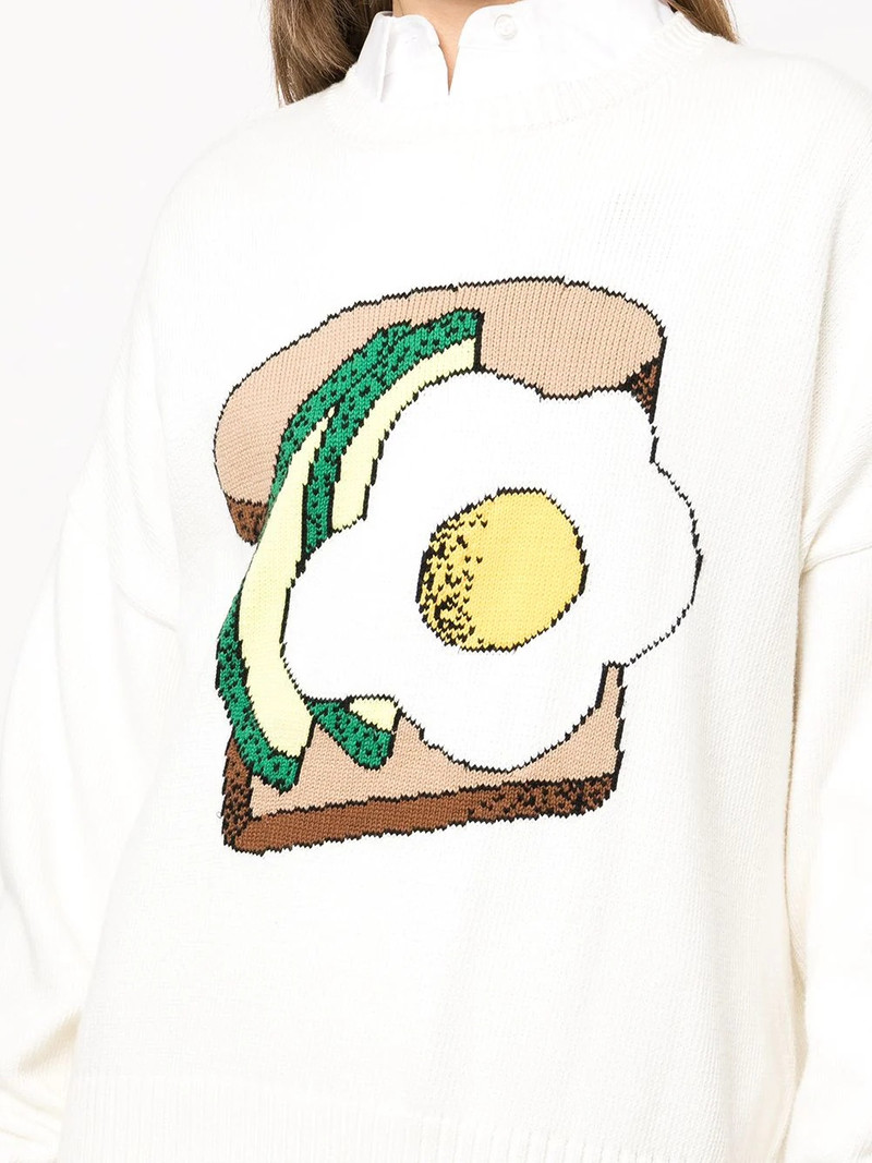 Avocado Toast merino-knit jumper 5
