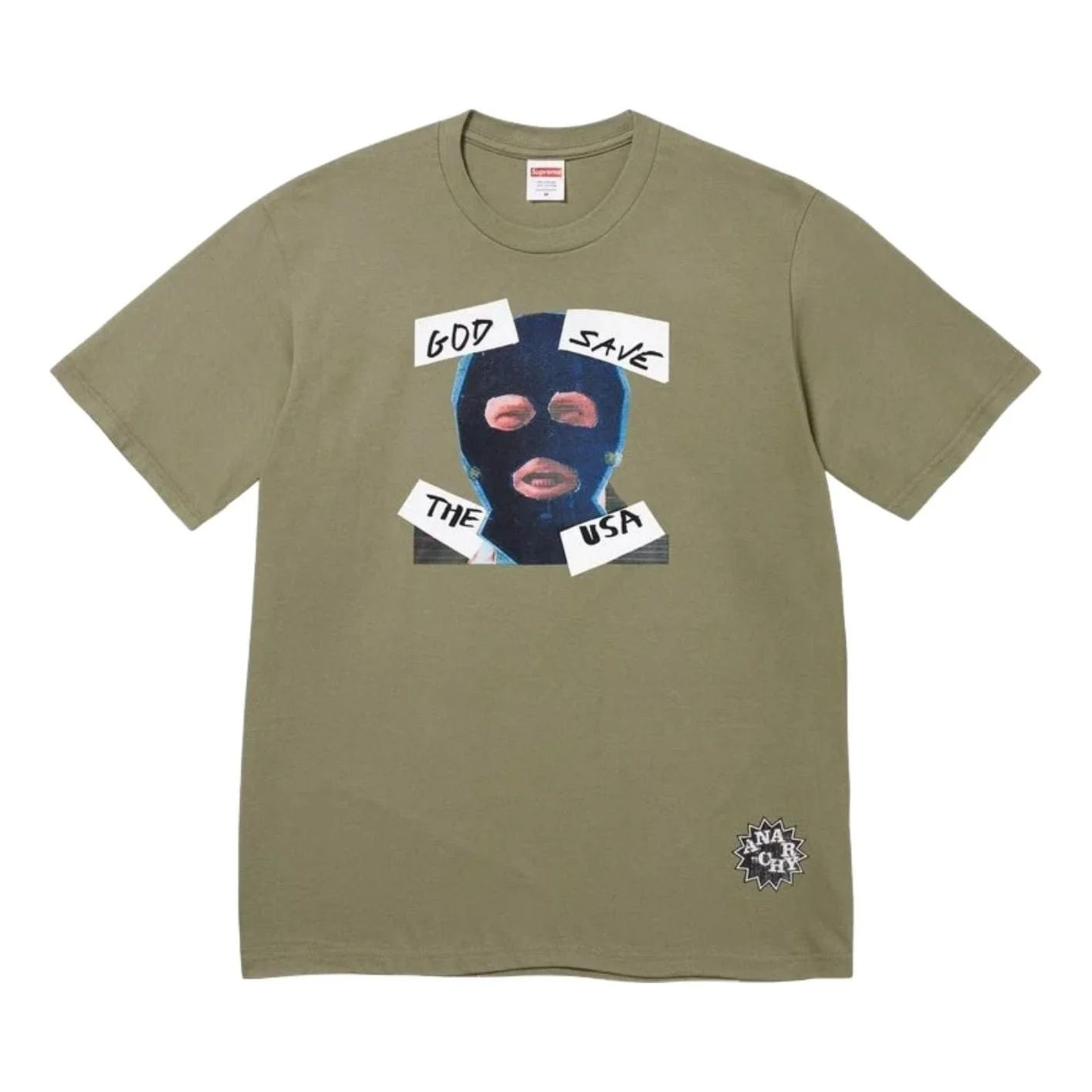 Supreme SS26 God Save Us T-Shirt 'Light Olive' SUP-SS26-162-OLV - 1