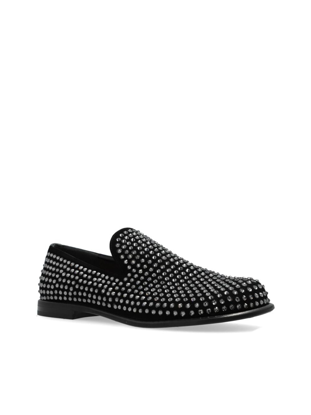 crystal-embellished loafers - 4