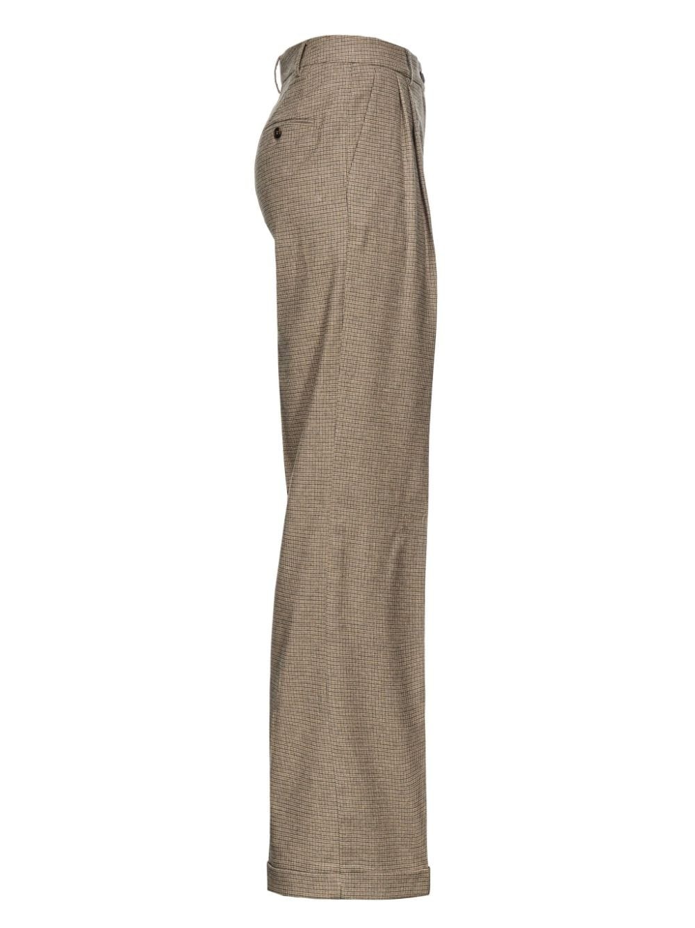 Vasetto flannel wide-leg trousers - 2