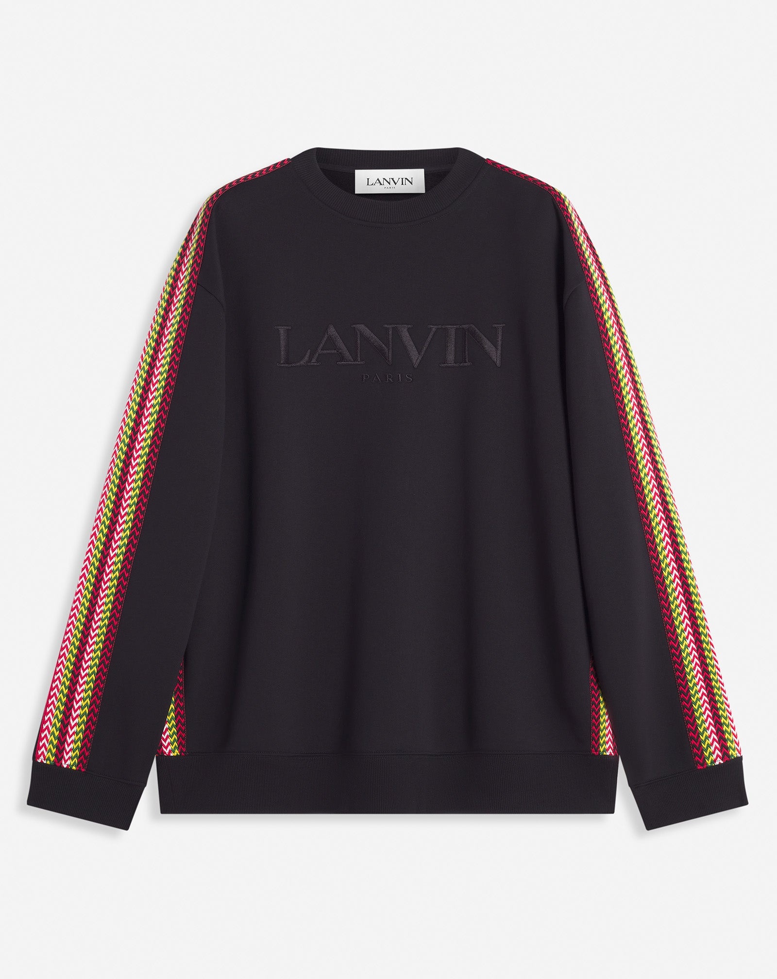 OVERSIZED LANVIN EMBROIDERED SIDE CURB SWEATSHIRT - 1