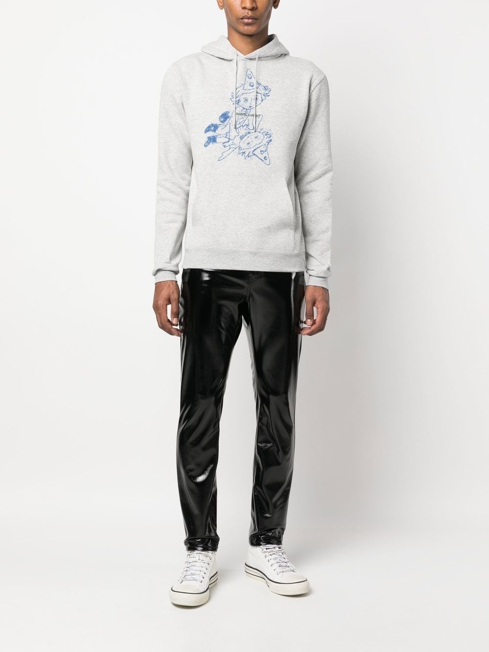 clown-print hoodie - 2
