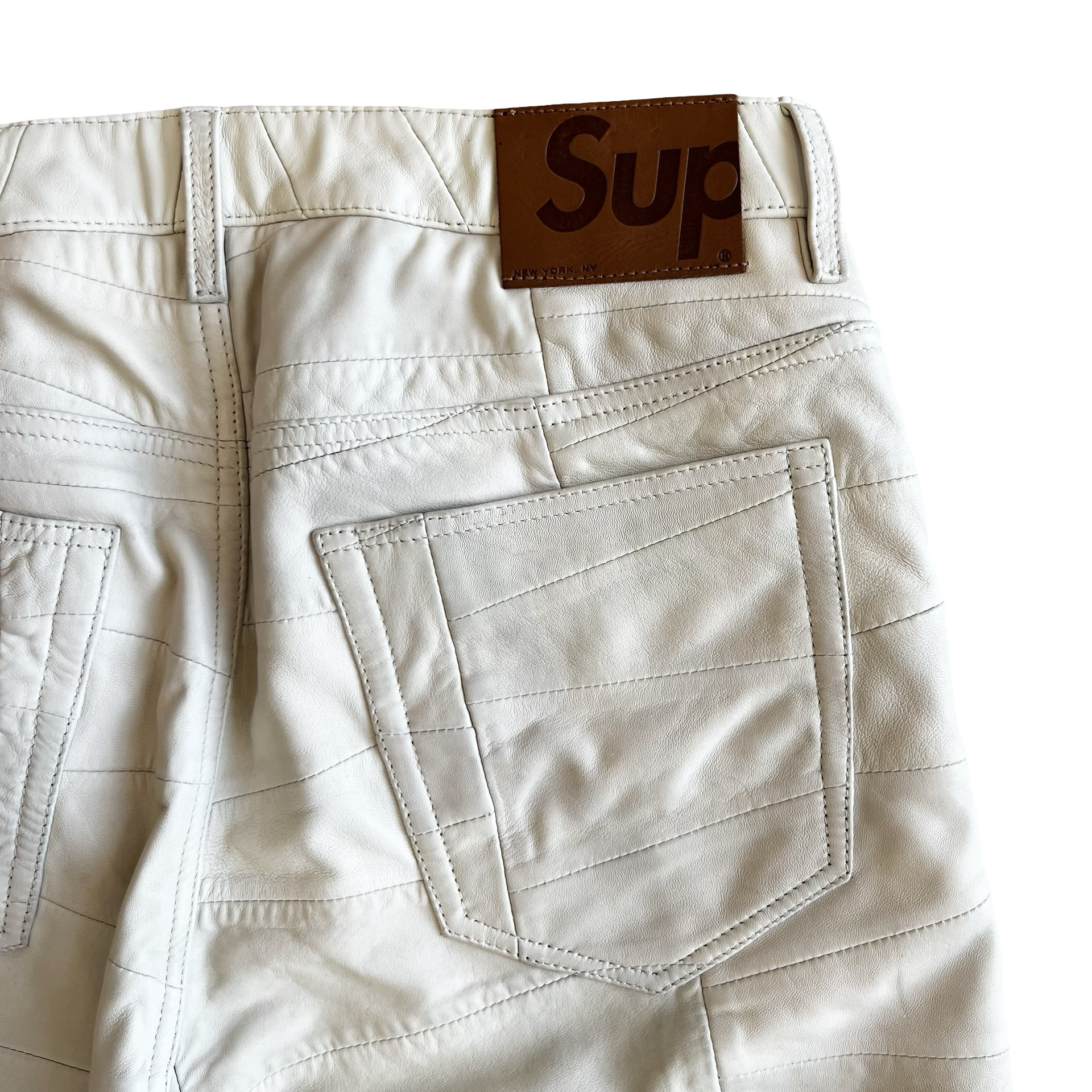 Supreme Patchwork Lambskin 5-pocket Pant SS23 SZ 32 - 5