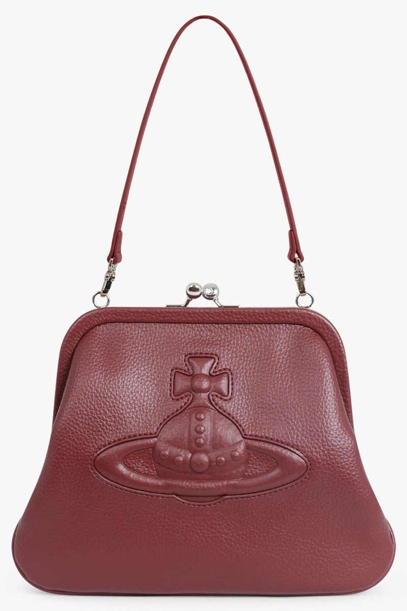 VIVIENNE GRAINED CLUTCH BAG | RED 1