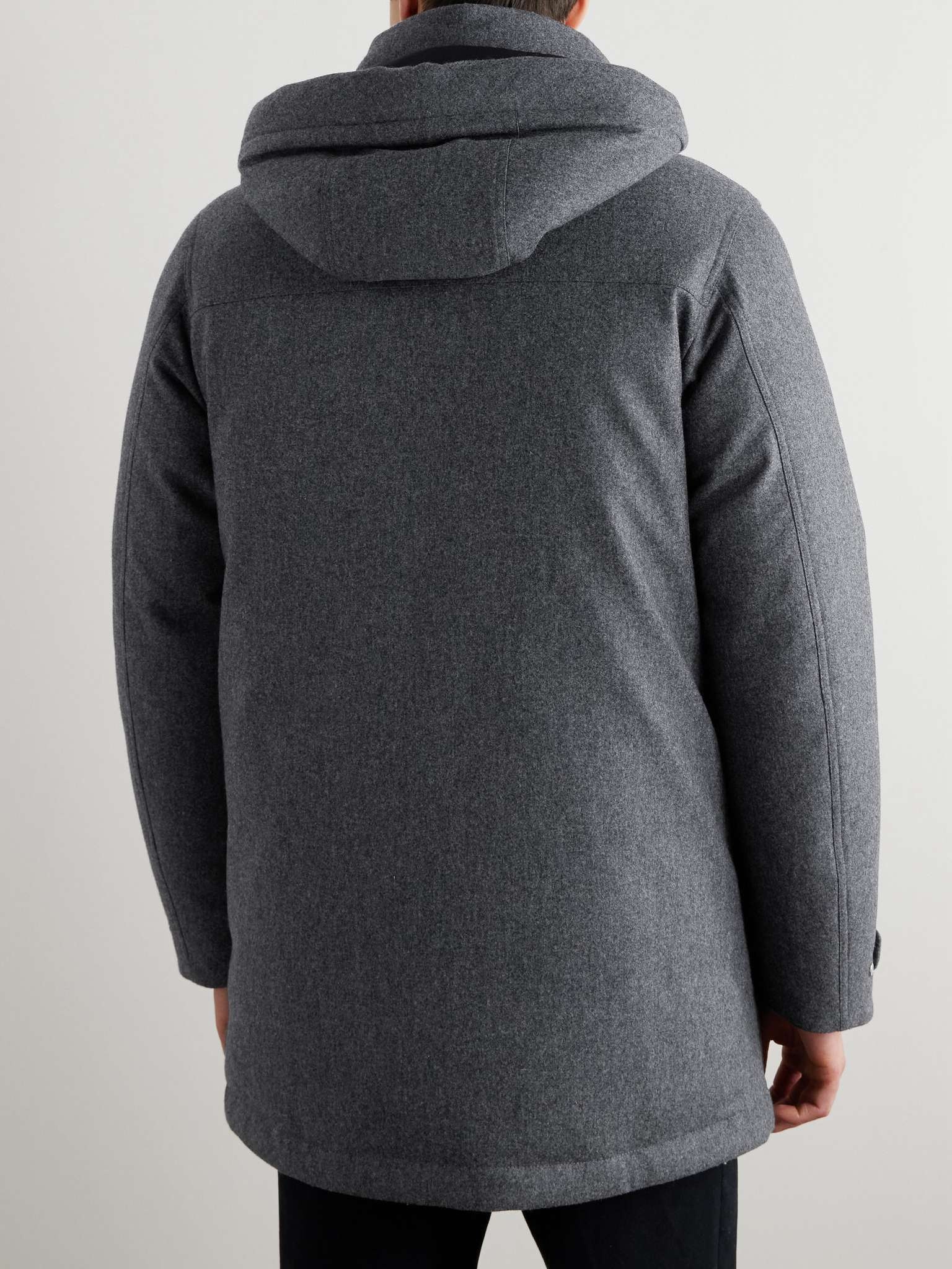 Suede-Trimmed TECHMERINO™ Wool Hooded Down Parka - 3