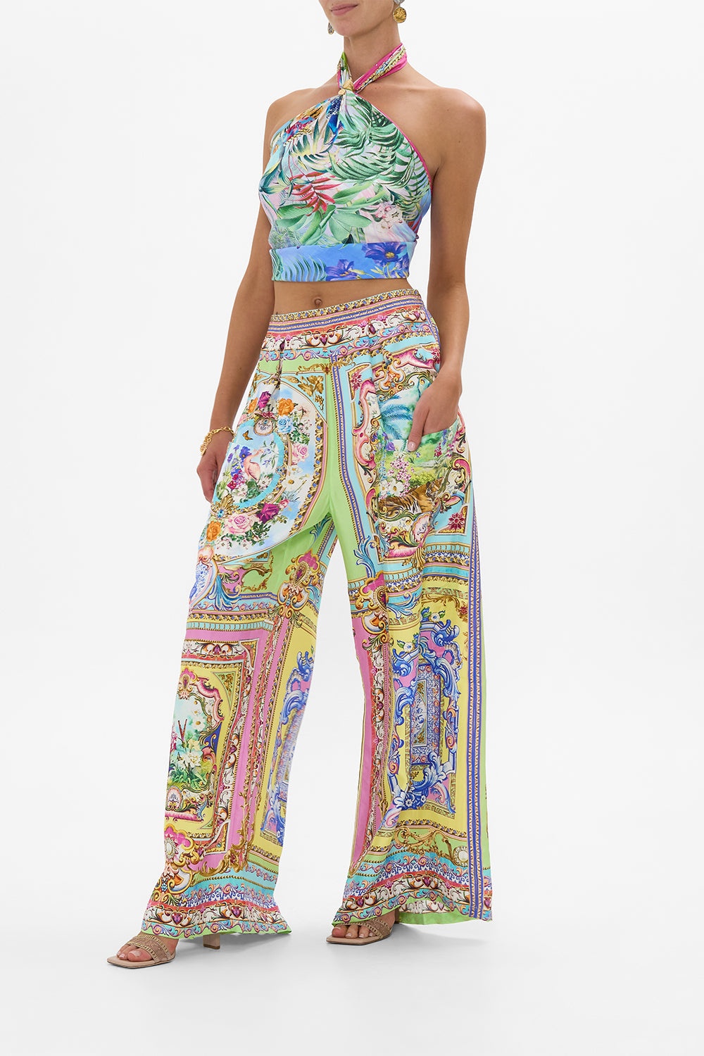 WIDE LEG TROUSER WITH FRONT POCKETS - 4