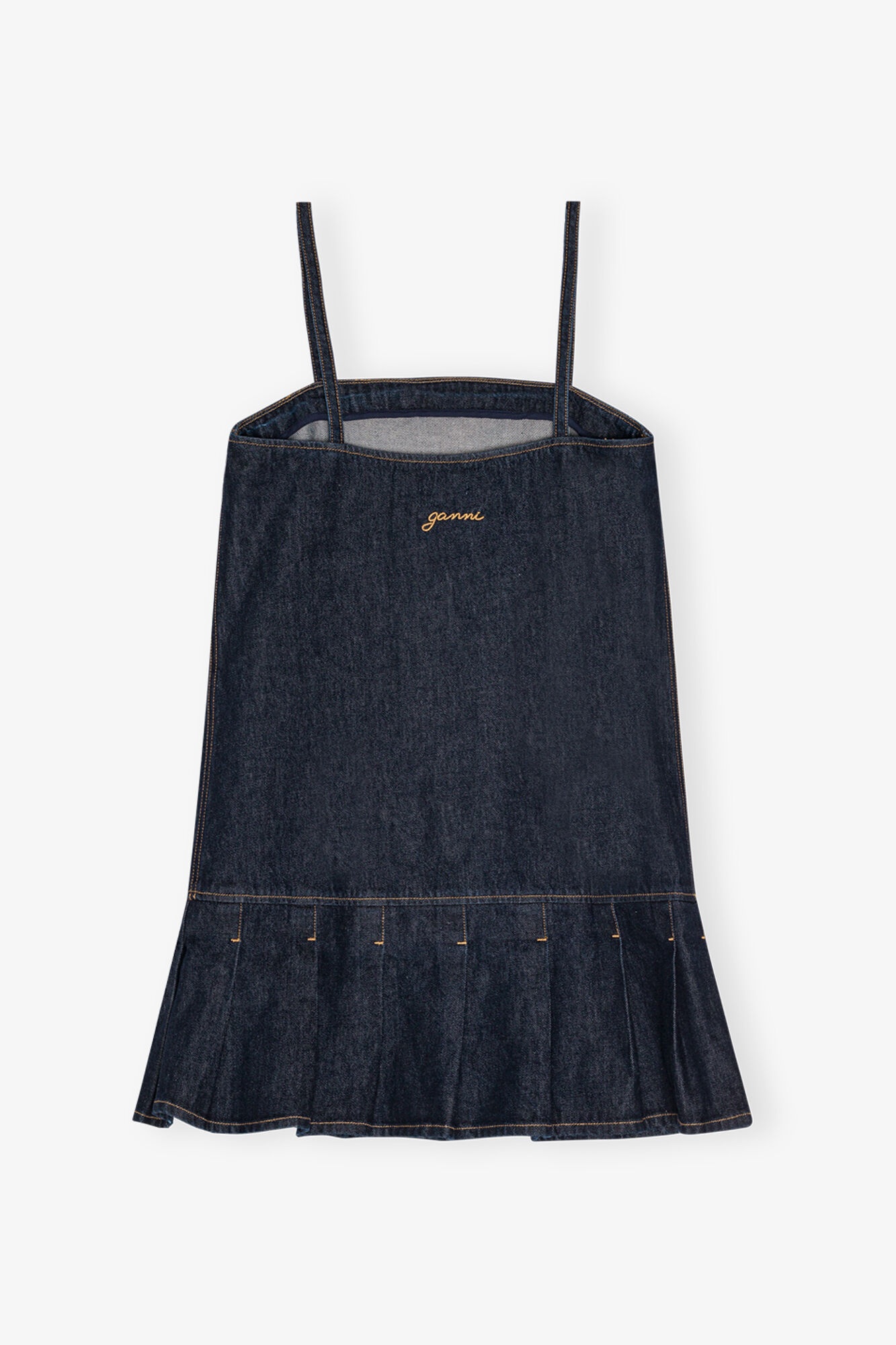 DENIM STRAP MINI DRESS - 6