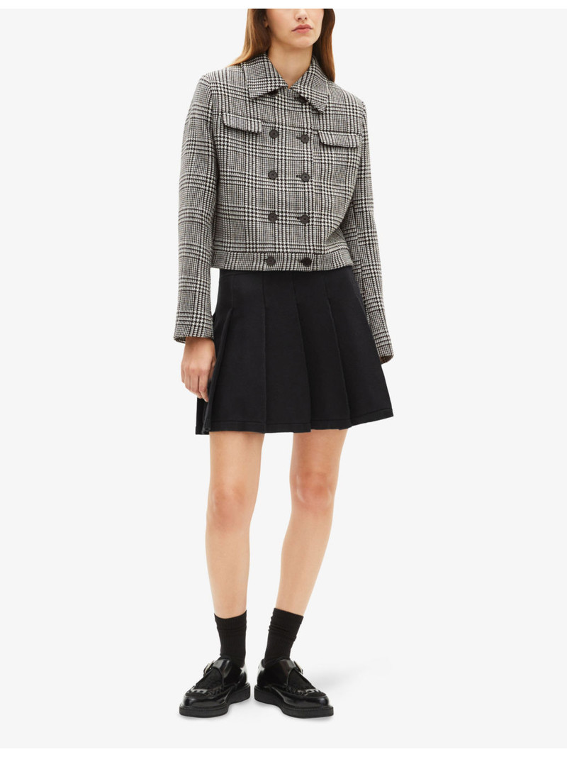 The Kooples Pleated Cotton Mini Skirt outlook