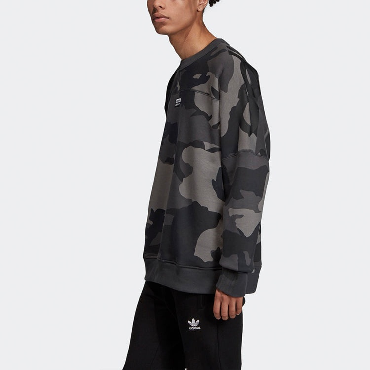 adidas originals R.Y.V. CAMO C Fleece Lined Stay Warm Casual Sports Pullover Gray ED7168 - 5